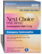 Next Choice One Dose emergency contraceptive package